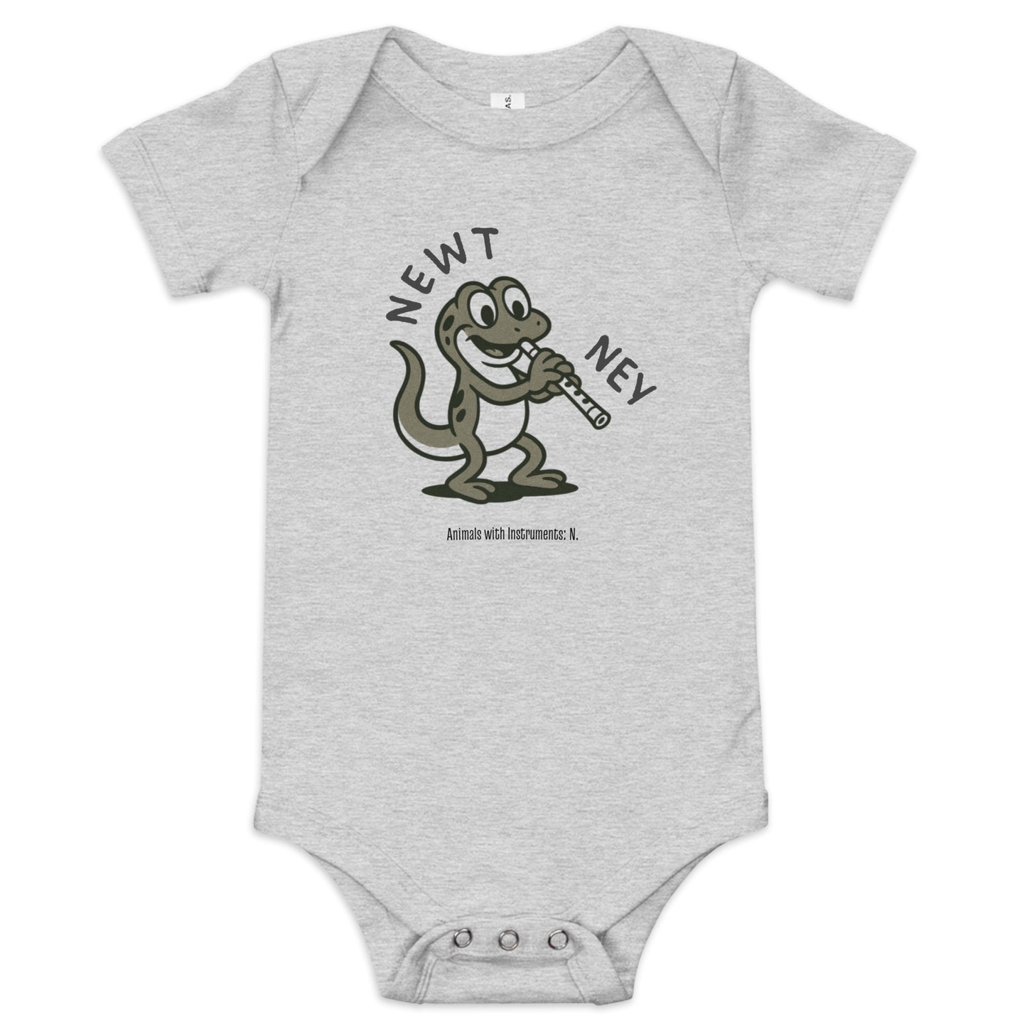Newt / Ney -- "Animals with Instruments" Baby One-piece