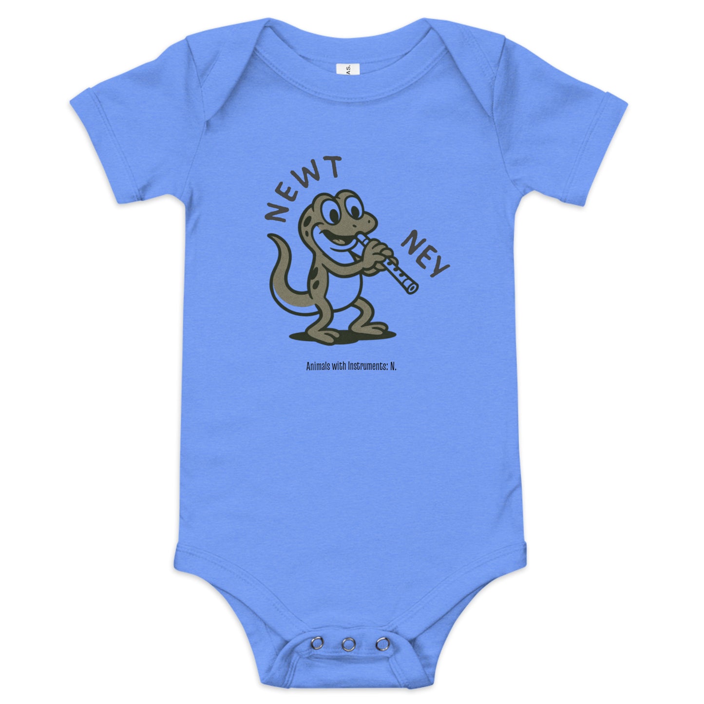 Newt / Ney -- "Animals with Instruments" Baby One-piece