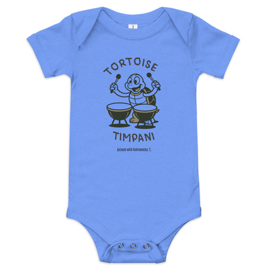 Tortoise / Timpani -- "Animals with Instruments" Baby One-piece