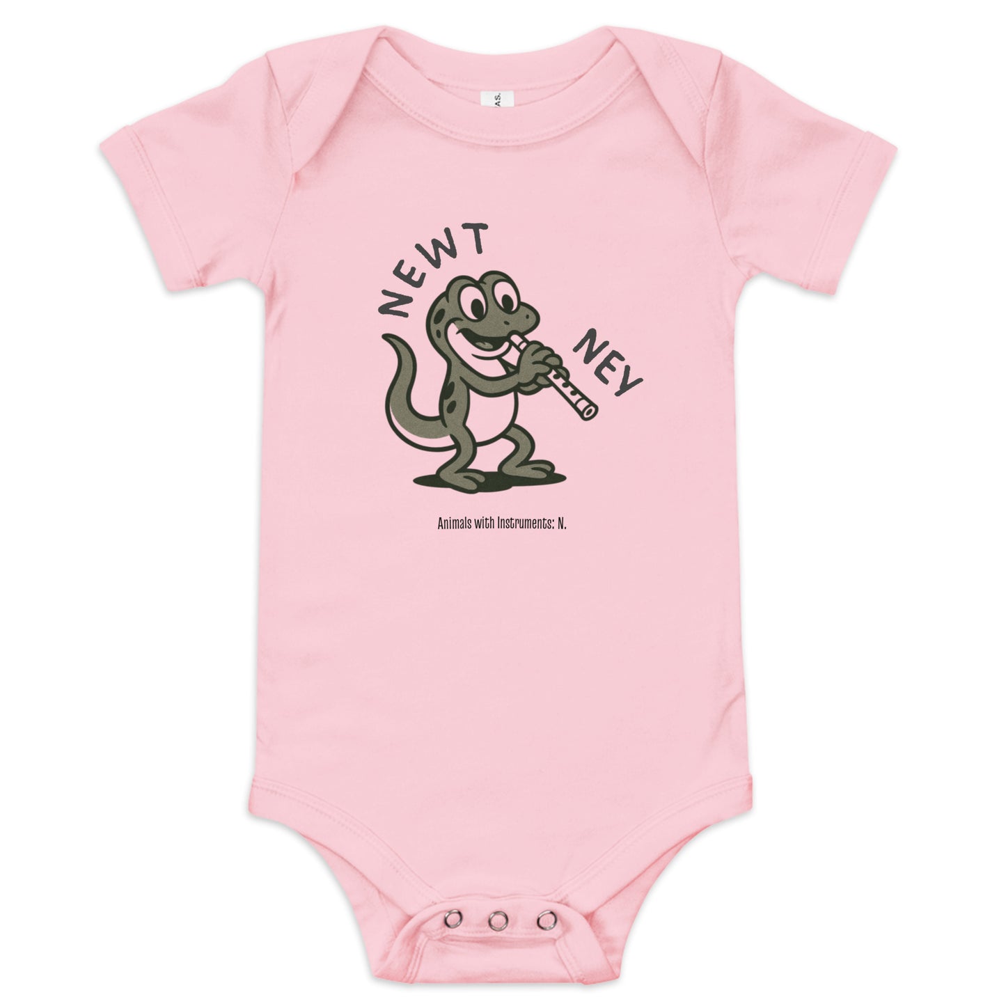 Newt / Ney -- "Animals with Instruments" Baby One-piece