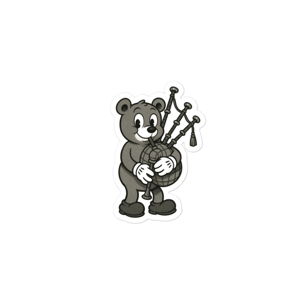 Bear / Bagpipes -- "Animals with Instruments" Sticker