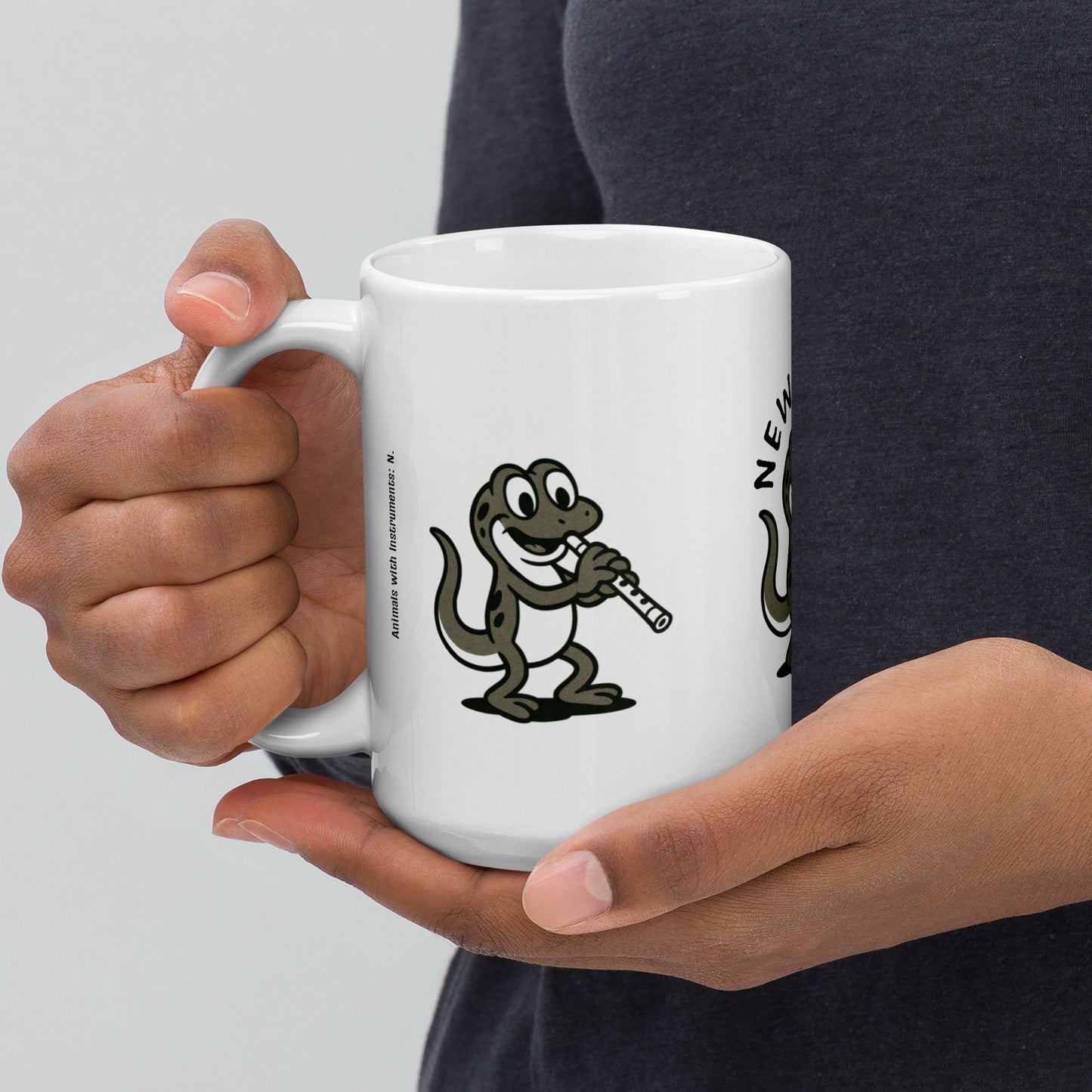 Newt / Ney -- "Animals with Instruments" Ceramic Mug, 15 oz