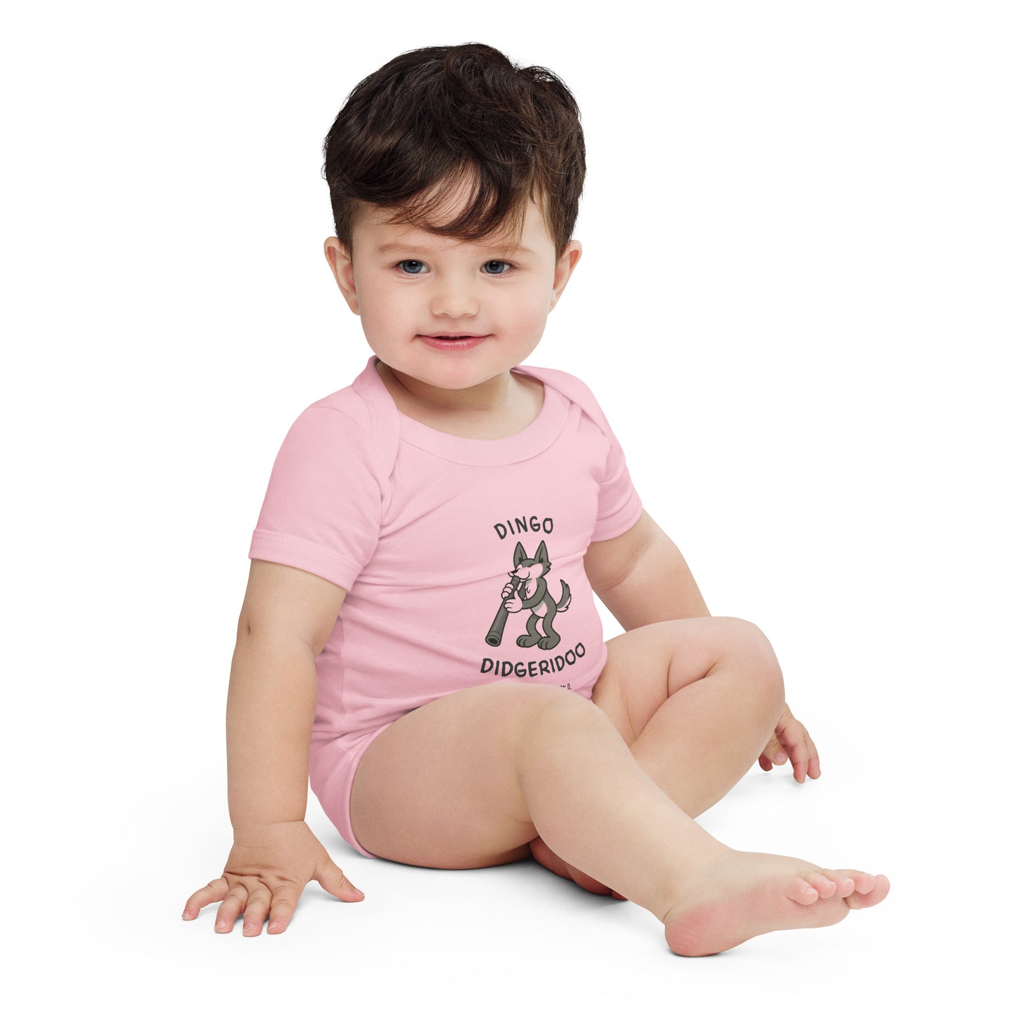 Dingo / Didgeridoo -- "Animals with Instruments" Baby One-piece
