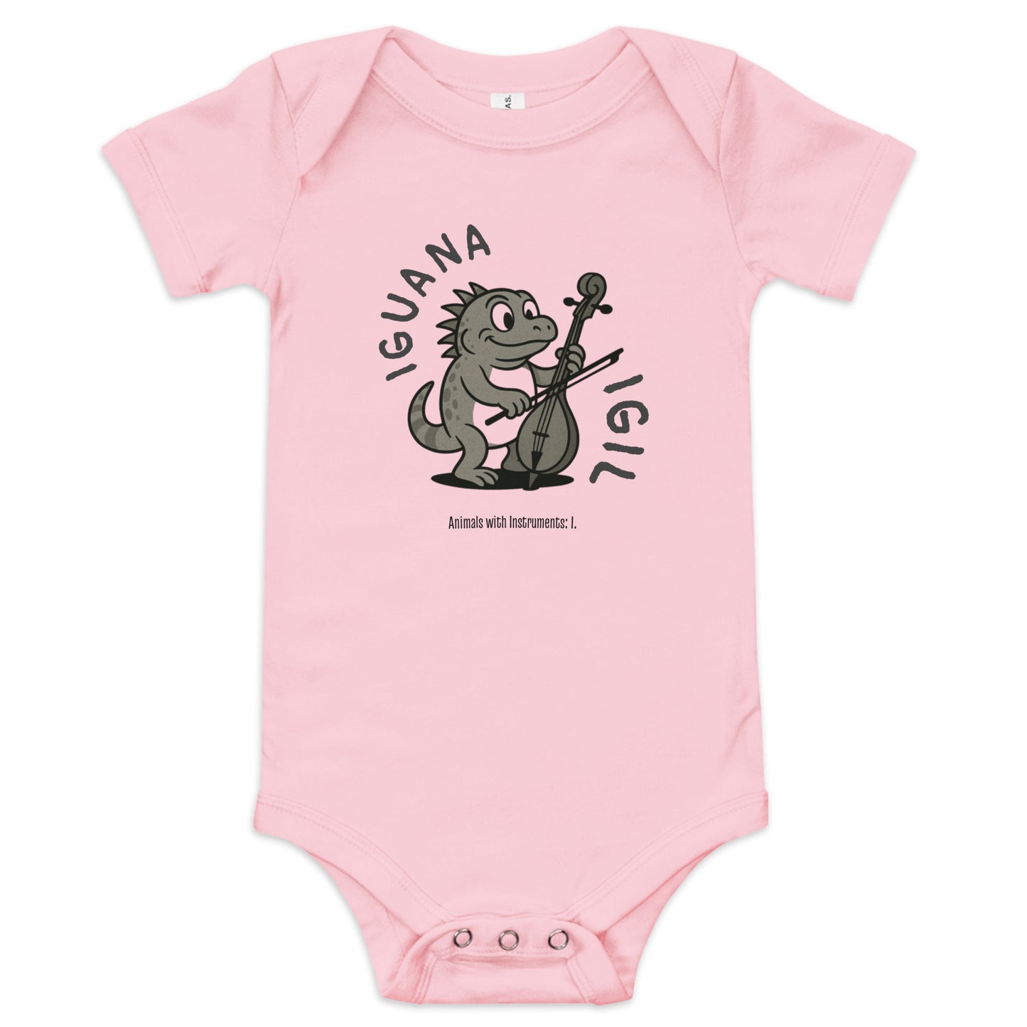 Iguana / Igil -- "Animals with Instruments" Baby One-piece