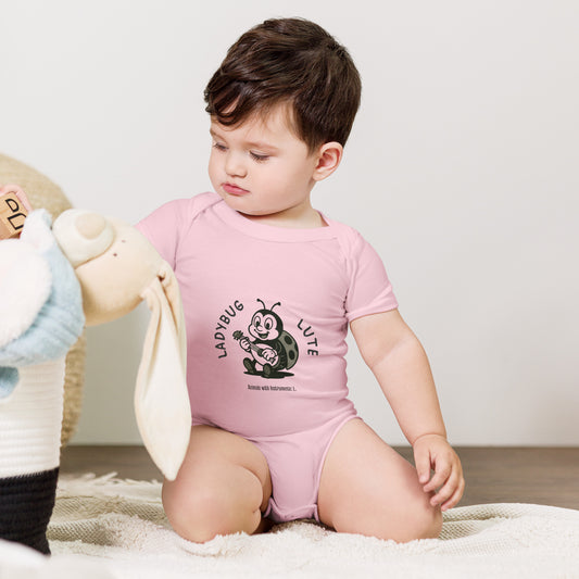 Ladybug / Lute -- "Animals with Instruments" Baby One-piece