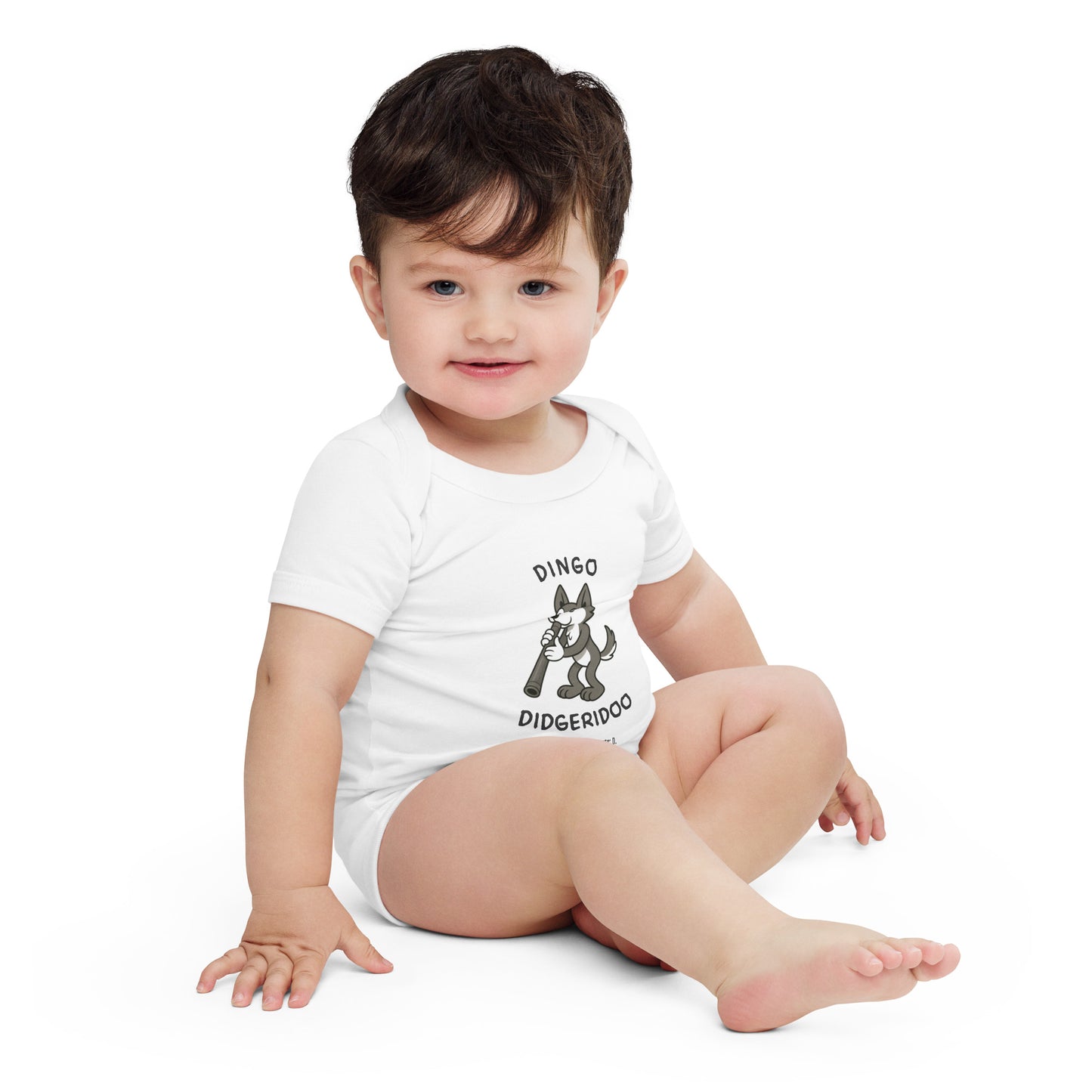 Dingo / Didgeridoo -- "Animals with Instruments" Baby One-piece