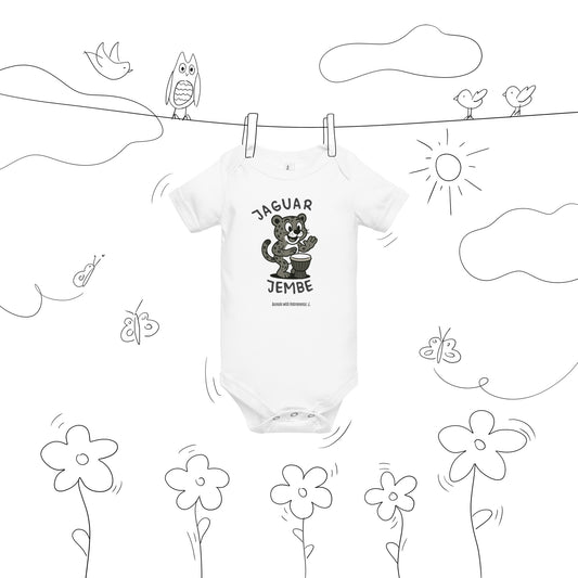 Jaguar / Jembe -- "Animals with Instruments" Baby One-piece