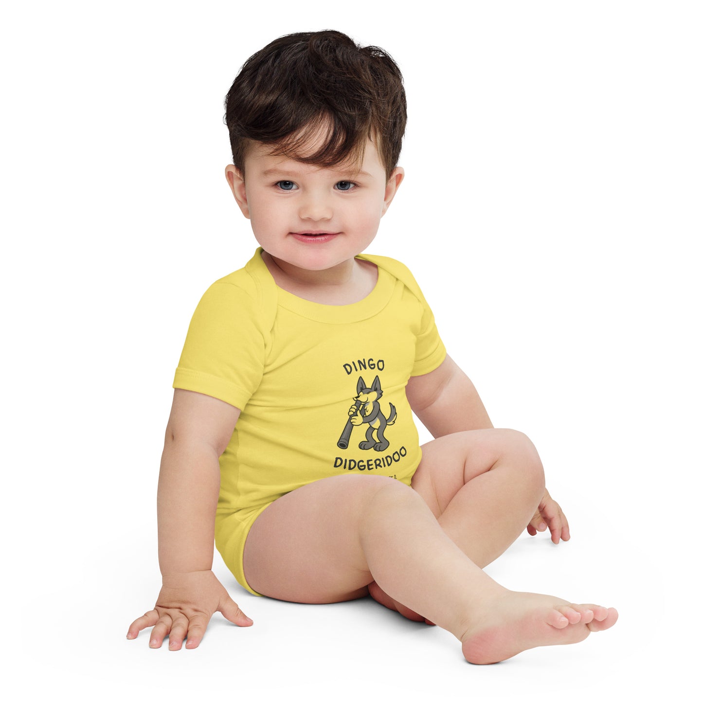 Dingo / Didgeridoo -- "Animals with Instruments" Baby One-piece