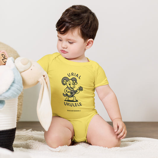 Urial / Ukulele -- "Animals with Instruments" Baby One-piece