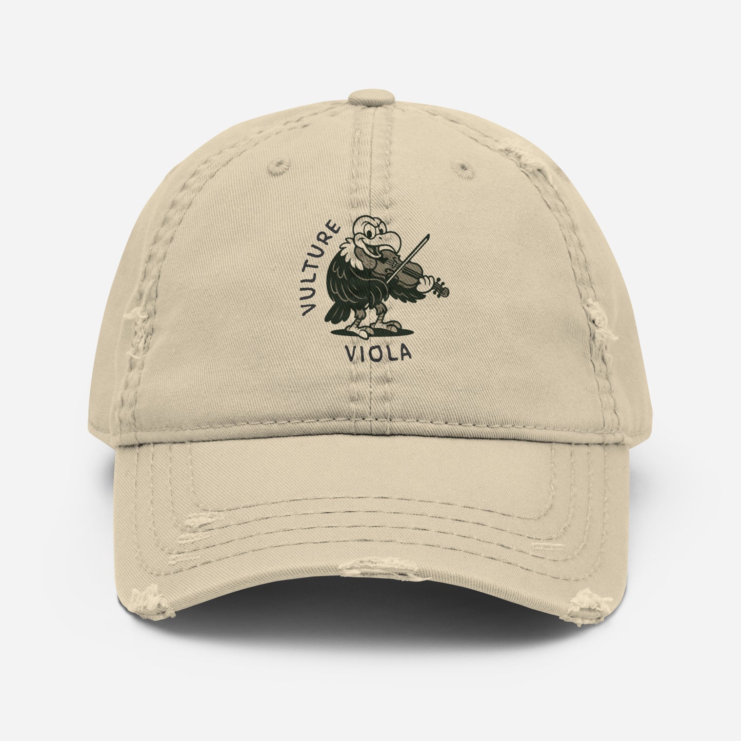Vulture / Viola -- "Animals with Instruments" Distressed Hat