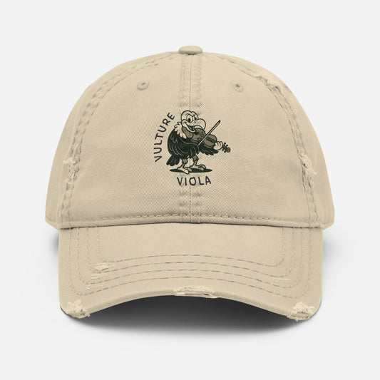Vulture / Viola -- "Animals with Instruments" Distressed Hat