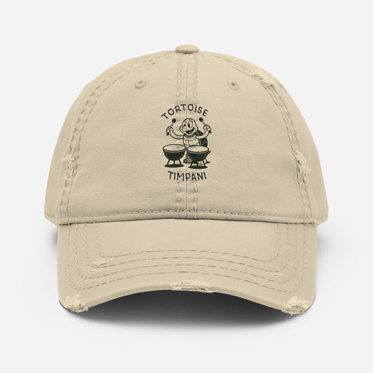 Tortoise / Timpani -- "Animals with Instruments" Distressed Hat