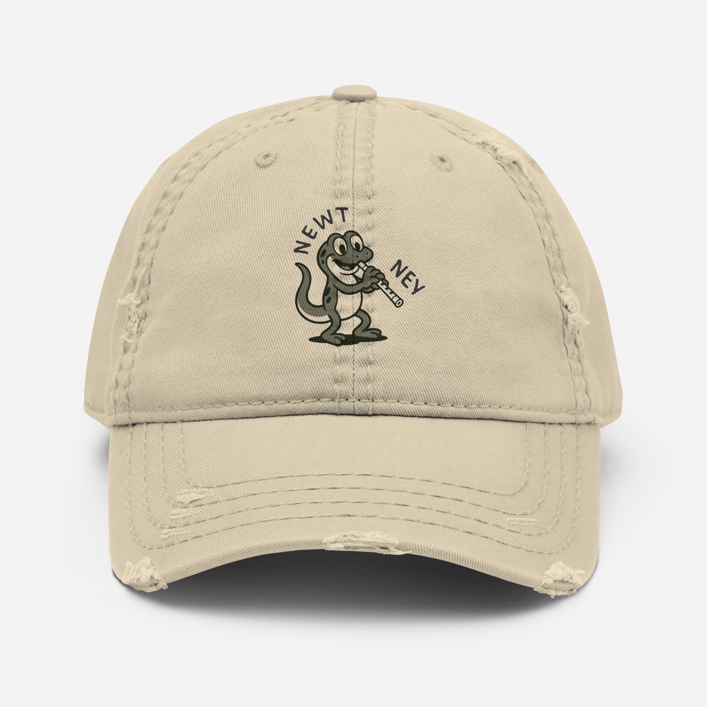 Newt / Ney -- "Animals with Instruments" Distressed Hat