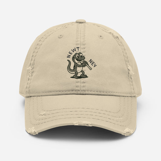 Newt / Ney -- "Animals with Instruments" Distressed Hat