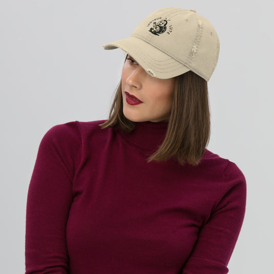 Ladybug / Lute -- "Animals with Instruments" Distressed Hat