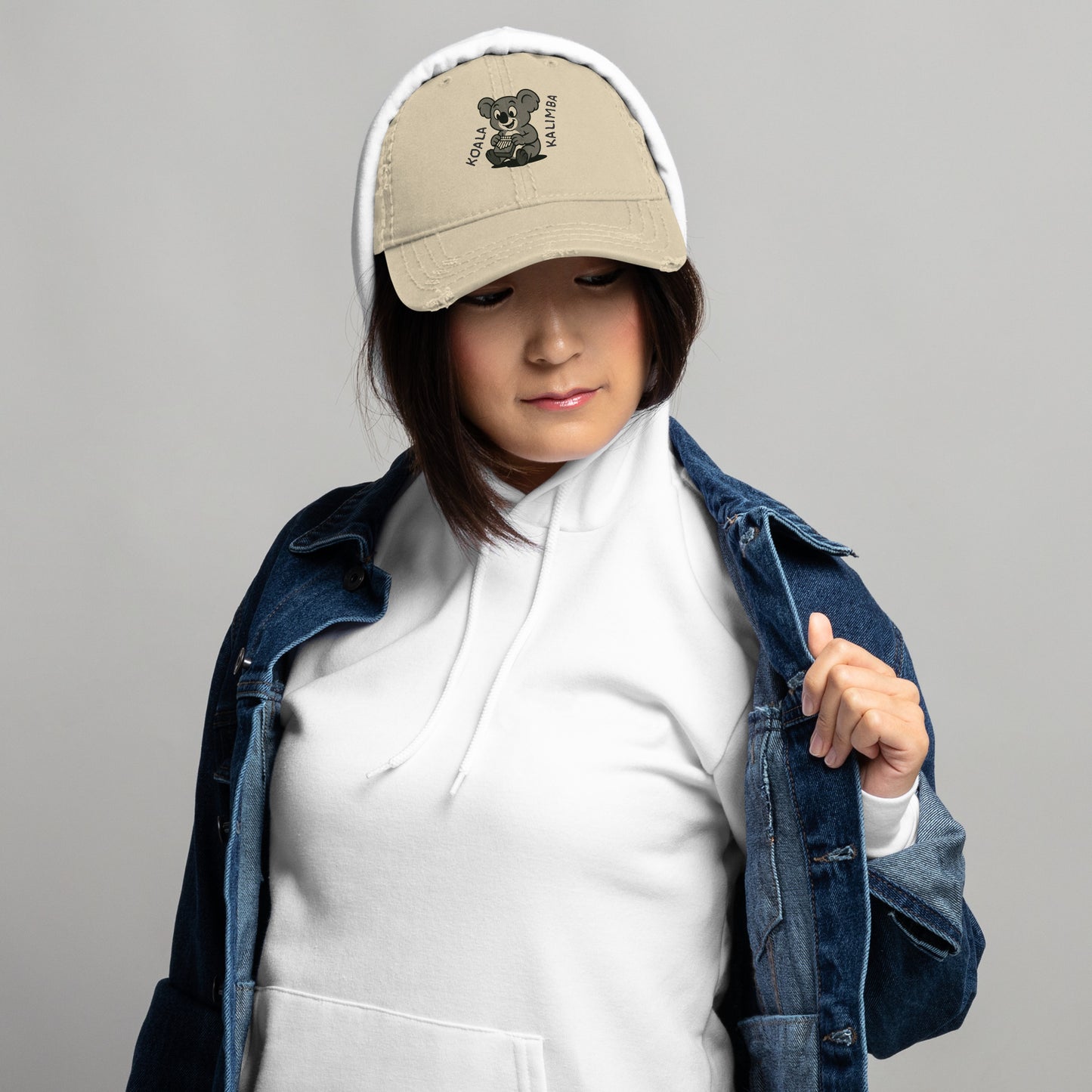 Koala / Kalimba -- "Animals with Instruments" Distressed Hat