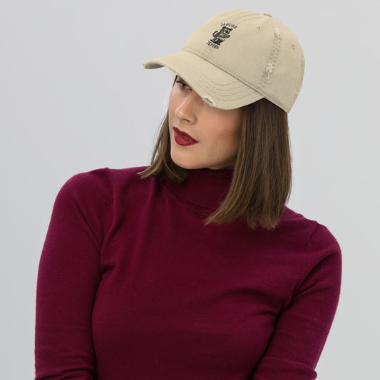 Jaguar / Jembe -- "Animals with Instruments" Distressed Hat