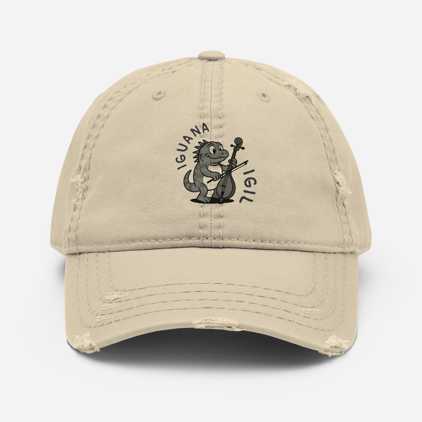 Iguana / Igil -- "Animals with Instruments" Distressed Hat