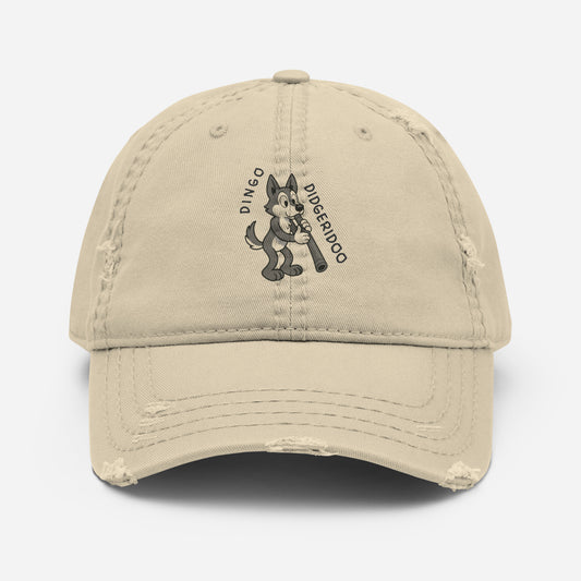 Dingo / Didgeridoo -- "Animals with Instruments" Distressed Hat