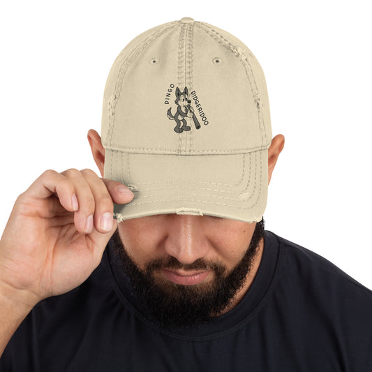 Dingo / Didgeridoo -- "Animals with Instruments" Distressed Hat