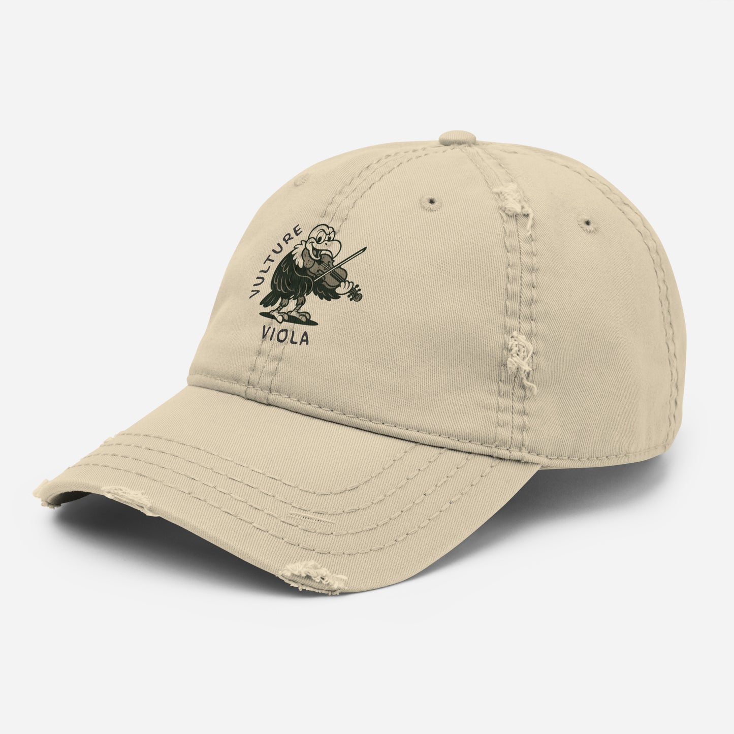Vulture / Viola -- "Animals with Instruments" Distressed Hat