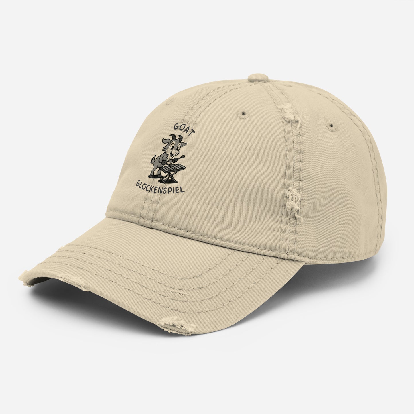 Goat / Glockenspiel -- "Animals with Instruments" Distressed Hat