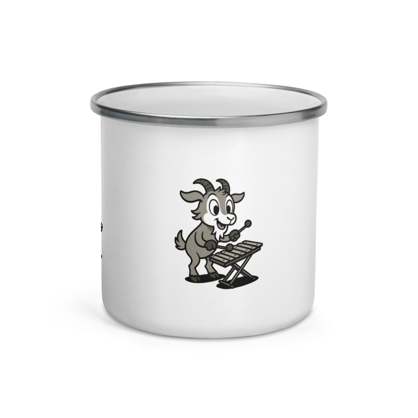 Goat / Glockenspiel -- "Animals with Instruments" Enamel Mug, 12 oz