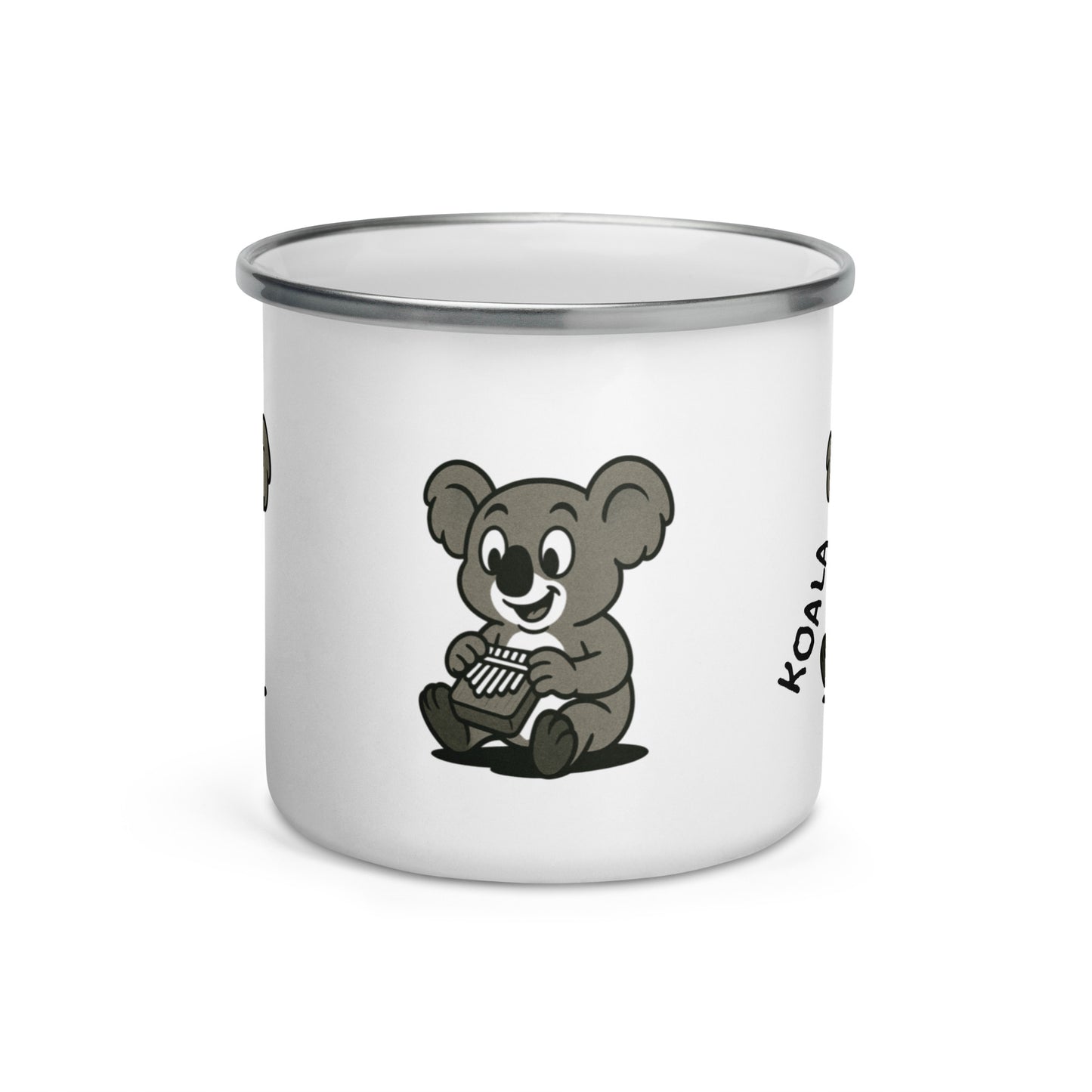 Koala / Kalimba -- "Animals with Instruments" Enamel Mug, 12 oz