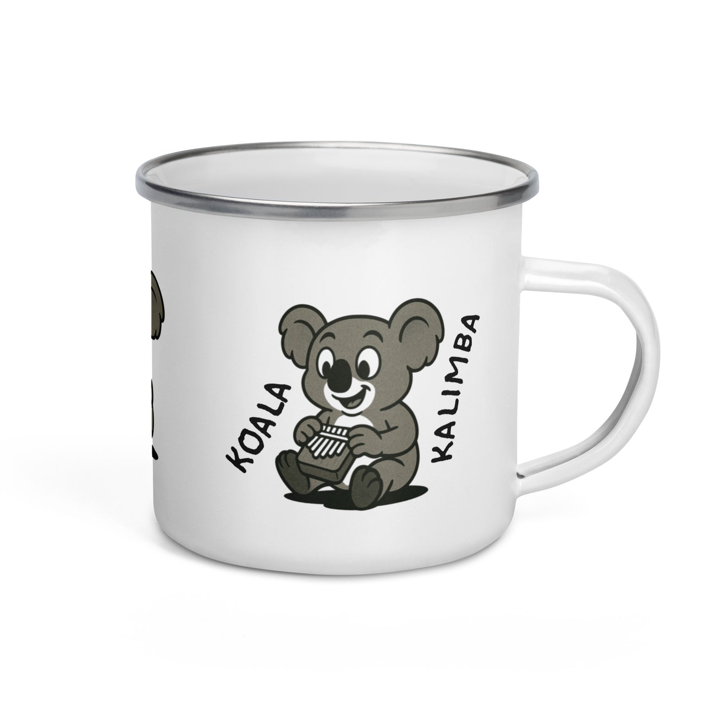 Koala / Kalimba -- "Animals with Instruments" Enamel Mug, 12 oz