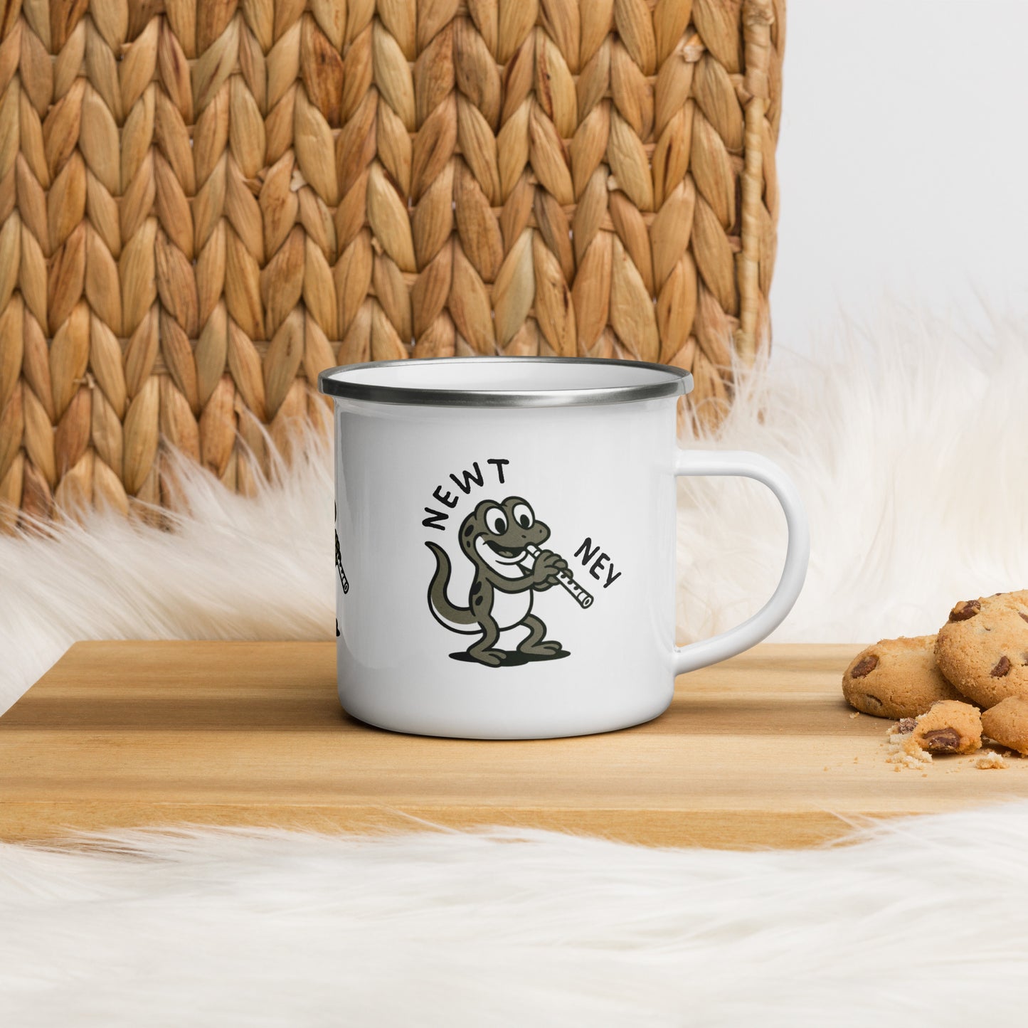 Newt / Ney -- "Animals with Instruments" Enamel Mug, 12 oz