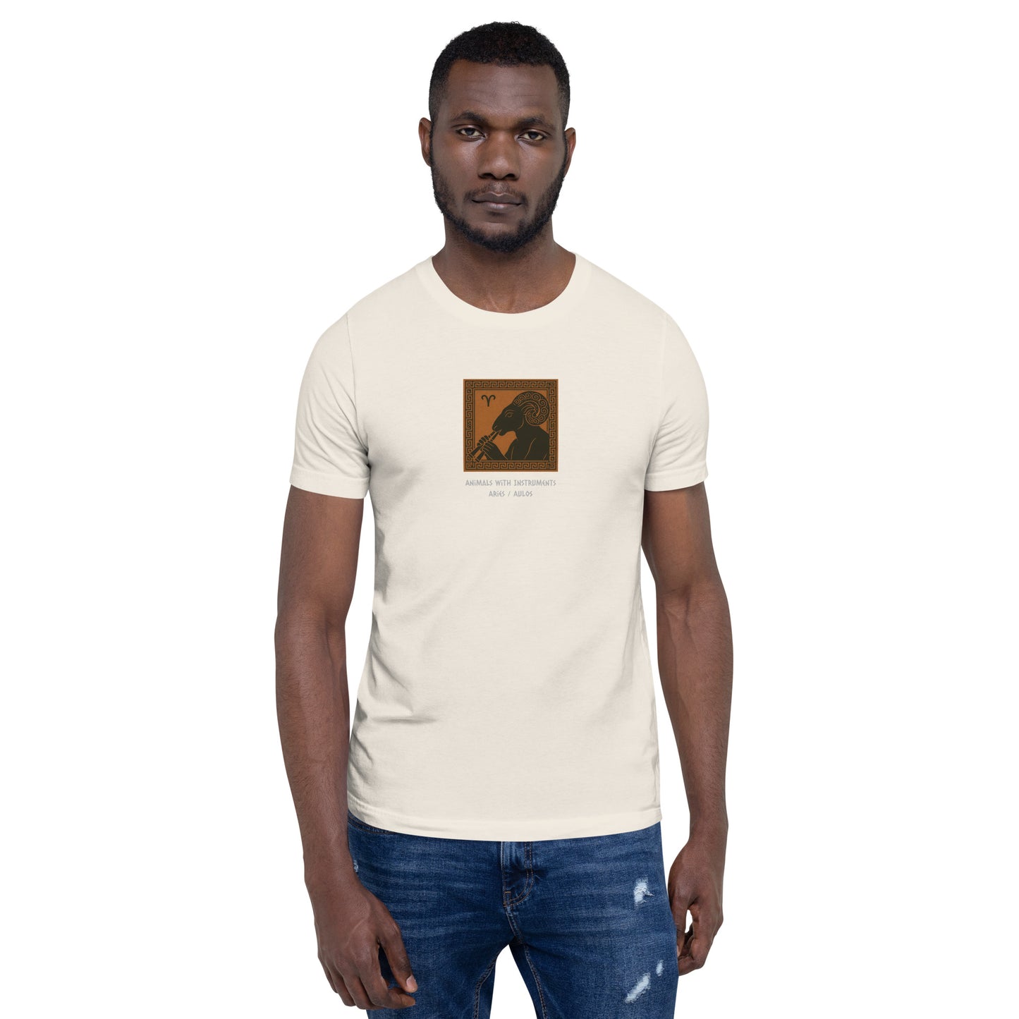 Aries / Aulos -- Astrological Animals with Instruments Unisex T-shirt