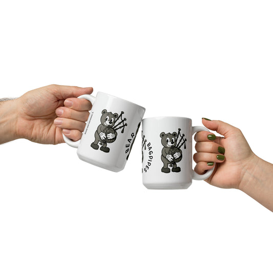 Bear / Bagpipes -- "Animals with Instruments" Ceramic Mug, 15 oz
