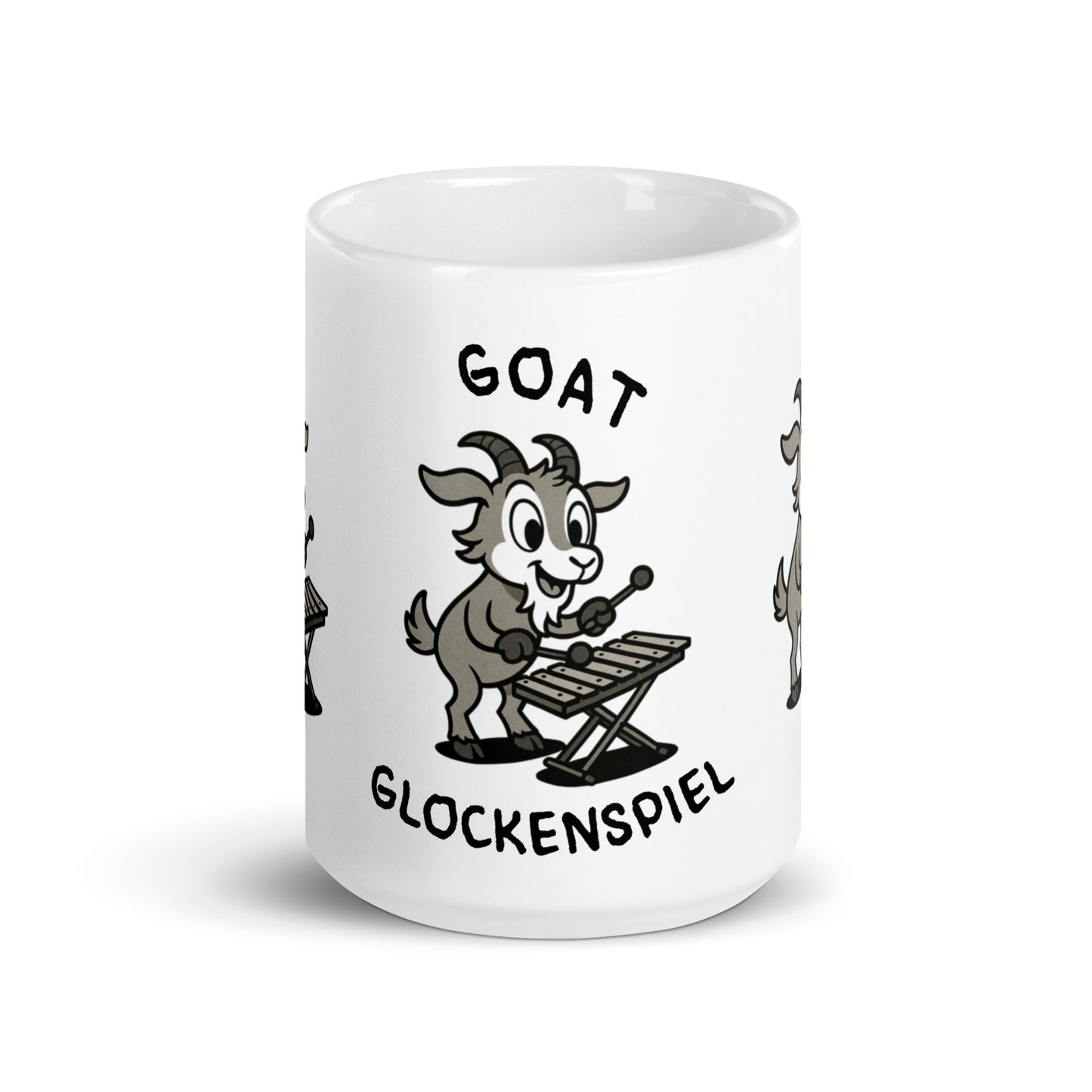 Goat / Glockenspiel -- "Animals with Instruments" Ceramic Mug, 15 oz