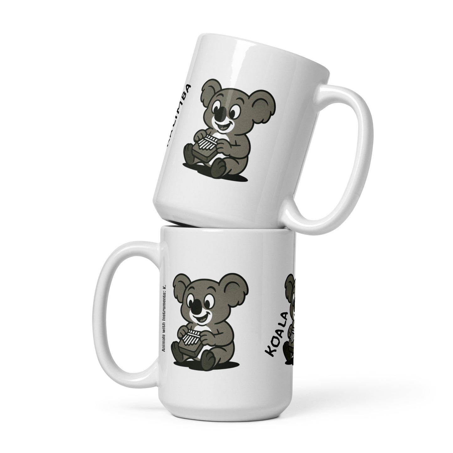 Koala / Kalimba -- "Animals with Instruments" Ceramic Mug, 15 oz