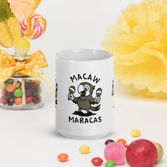 Macaw / Maracas -- "Animals with Instruments" Ceramic Mug, 15 oz