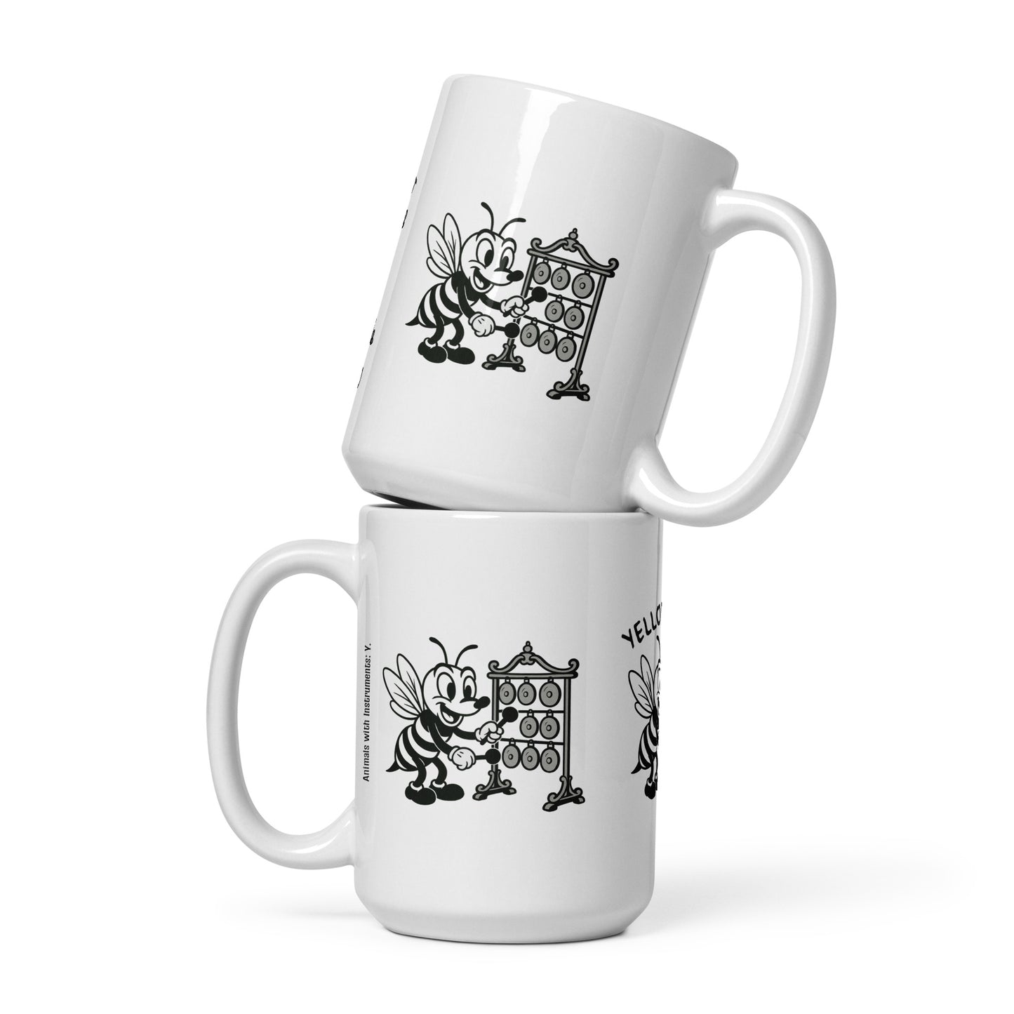 Yellowjacket / Yunluo -- "Animals with Instruments" Ceramic Mug, 15oz