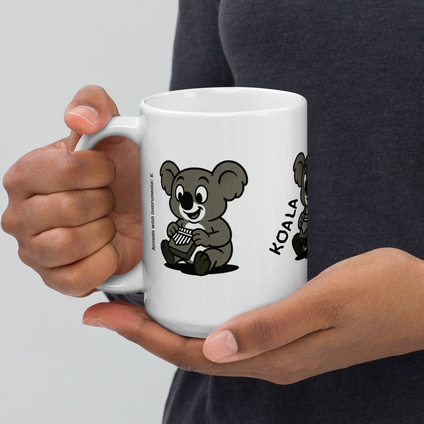 Koala / Kalimba -- "Animals with Instruments" Ceramic Mug, 15 oz