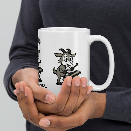 Goat / Glockenspiel -- "Animals with Instruments" Ceramic Mug, 15 oz